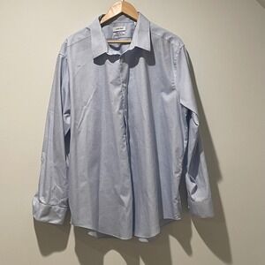 Calvin Klein‎ Mens Slim Fit Stretch Dress Shirt 3XL 19 34/35 Non Iron